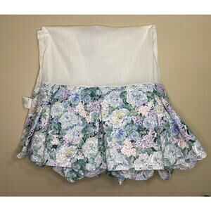 Vintage Eileen West Delphinium Blue Bed Skirt Queen Martex Dust Ruffle 1992 EUC